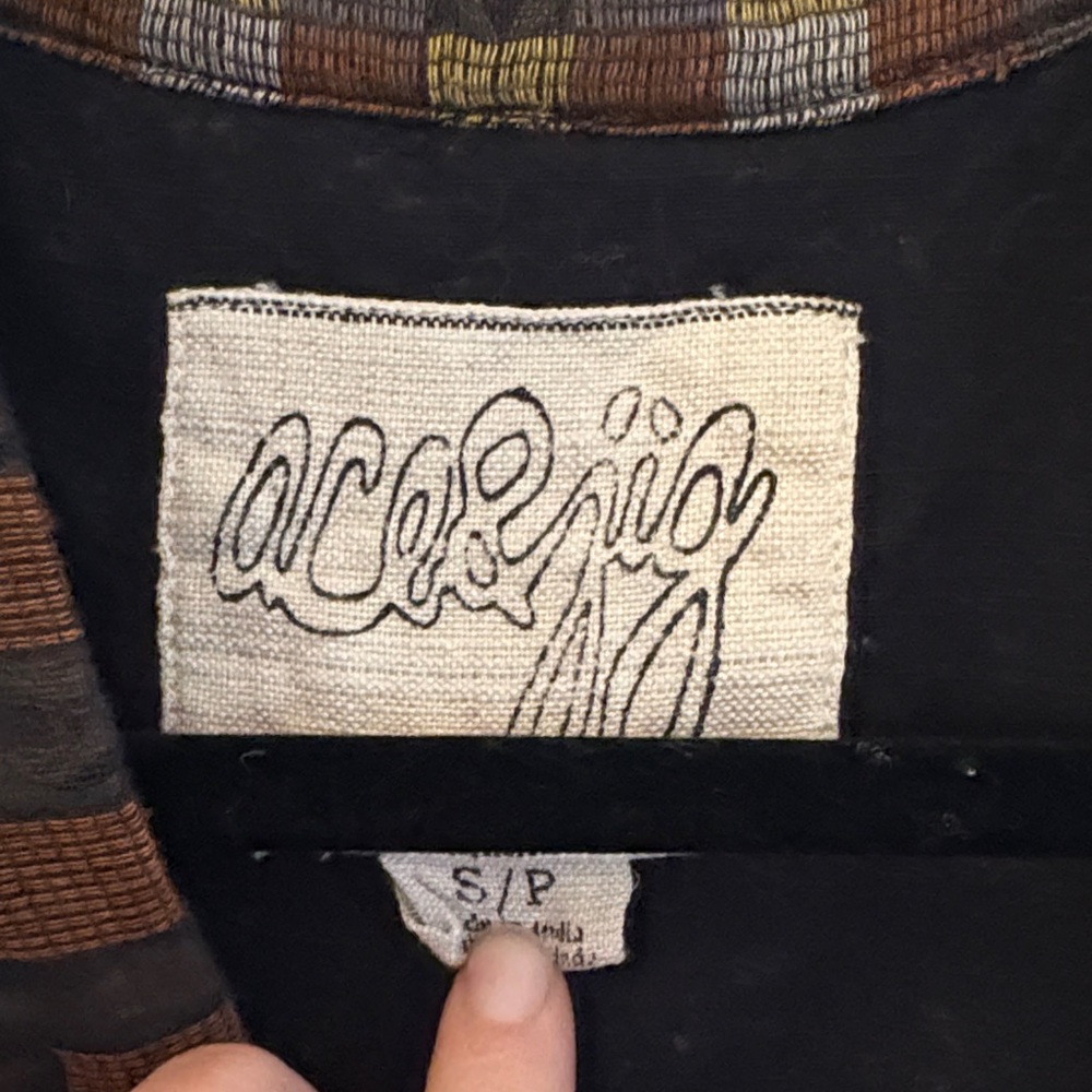 Ace and Jig Patterned Patchwork Wrap Jacket in Ol… - image 2